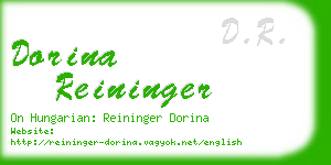 dorina reininger business card